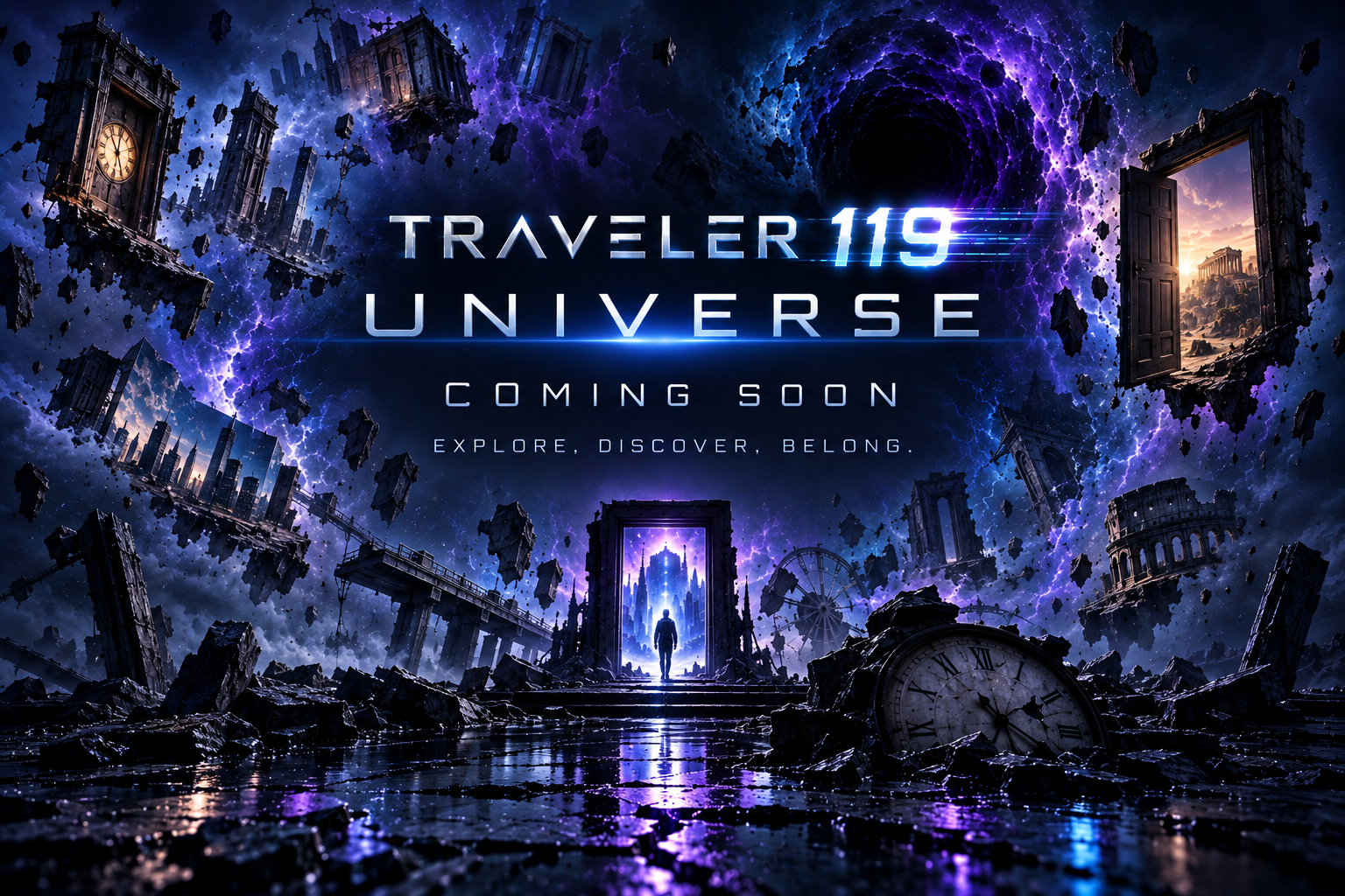 Traveler 119 Universe — Coming Soon. Explore, Discover, Belong.